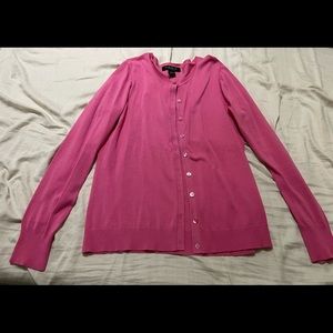 August Silks Knits Pink size M Lightweight Cardigan Silk Blend.